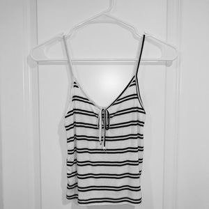 🌟 STRIPED CAMI WITH TIE KEYHOLE NECKLINE 🌟